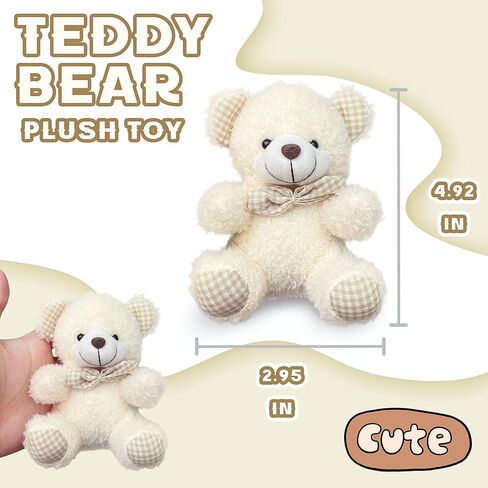Teddy Bear محشو الحيوانات لعبة أفخم للأطفال والكبار ، ألعاب فخمة لطيفة ، Kawaii Teddy Bear Plushies للفتيات ＆ الأولاد ، الحيوانات الصغيرة المحشوة ، زينة عيد الميلاد ، عيد الحب هدايا in Kuwait