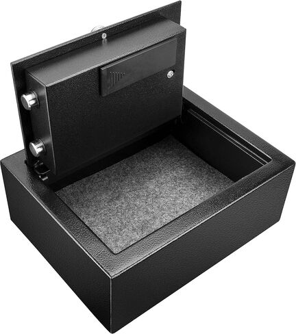 Barska Top Opening Keypad Safe – Compact Digital Security Box for Home or Office, Solid Steel, Anti-Pry Hinges, 2 Locking Bolts, Backup Keys, Floor Mat, Mounting Hardware – Jewelry & Valuables in Saudi Arabia