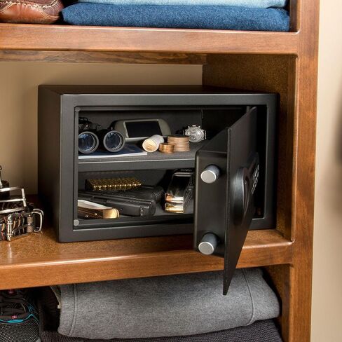 Stack-On Personal Safe with Electronic Lock – Home or Office Safe with Interior Light, Backup Key, and Foam-Padded Shelf in Saudi Arabia