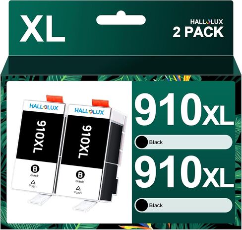 Hallolux 910XL خراطيش الحبر الأسود لـ HP 910 XL 910 حبر خراطيش متوافقة مع OfficeJet Pro 8025 8030 8035 8020 8010 8015 8018 8022 Printer (2 أسود) in Kuwait