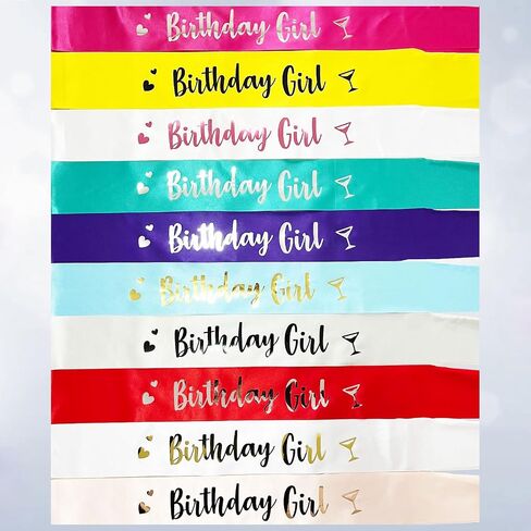 Generic Birthday Girl Sash, Birthday Sash for Girls, Birthday Girl Sash for Women, Birthday Gifts for Women, Red and Silver Birthday Party Decorations and Supplies in Saudi Arabia