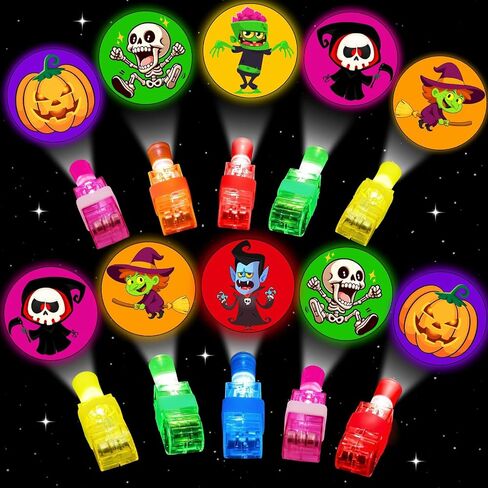 36PCS Halloween Party Favors for Kids,Halloween LED Finger Lights Toys Glow in the Dark Party Favors Classroom School Trick or Treat Goodie Bag Fillers Prizes Bulk Halloween Gifts in Saudi Arabia