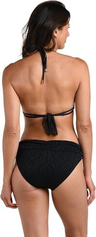 La Blanca Women's Banded Bikini Swimsuit Top, Black//Desert Dunes, 6 in Saudi Arabia