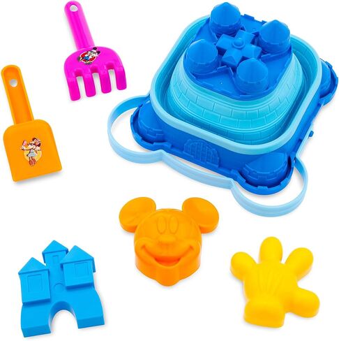 Disney Store Official Mickey and Minnie Mouse Summer Fun Sand Bucket Set, 6-Piece Kids Beach Toys with Collapsible Beach Bucket, Rake, Shovel & Sand Molds, Fun Summer Toys for Kids in Saudi Arabia