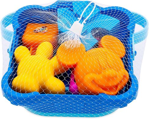 Disney Store Official Mickey and Minnie Mouse Summer Fun Sand Bucket Set, 6-Piece Kids Beach Toys with Collapsible Beach Bucket, Rake, Shovel & Sand Molds, Fun Summer Toys for Kids in Saudi Arabia