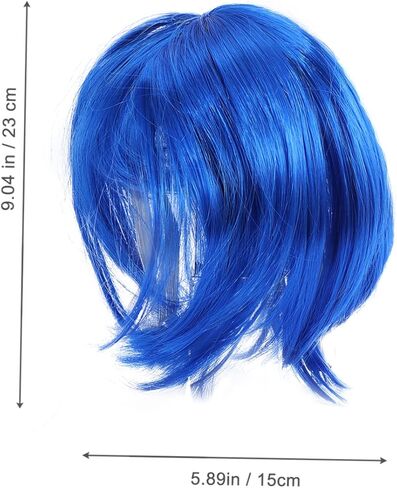 YARNOW Dog Wig Dog Halloween Costume Cat Wig Blue Hair with Adjustable Elastic Bands for Halloween, Christmas, Parties in Saudi Arabia