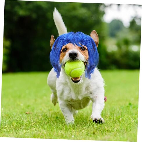 YARNOW Dog Wig Dog Halloween Costume Cat Wig Blue Hair with Adjustable Elastic Bands for Halloween, Christmas, Parties in Saudi Arabia
