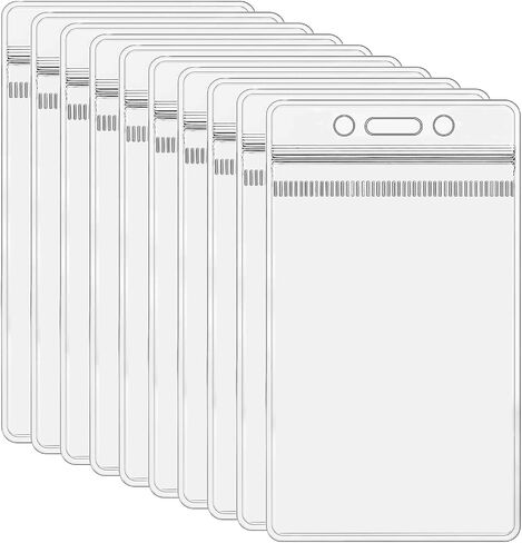 Pack of 10 ID Holder Clear Plastic Badge Holders Fit ID Badges Gift Card Name Badge in Saudi Arabia