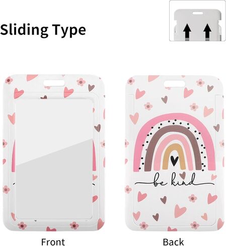 حامل شارة الهوية مع قلب القوس اللطيف ، الحبل القابل للسحب الوردي للنساء ، مستلزمات المكاتب الجمالية للمعلمين ، عمال الرعاية الصحية in Kuwait