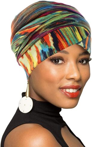Turban Head Wrap Scarf,African Long Scarf Turban Shawl Hair Bohemian Headwrap in Kuwait