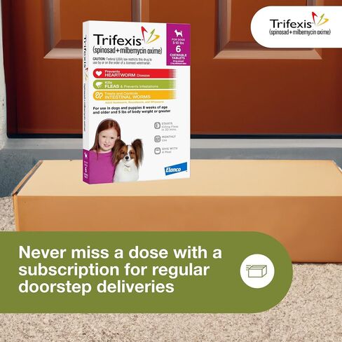Trifexis الوقاية من الدودة القلبية | يعامل ويسيطر على إصابة البراغيث + 4 الديدان الأخرى | الكلاب 10.1-20 رطل. | 1 مضغ in Saudi Arabia