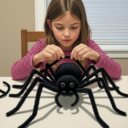 Caydo 50PCS Extra Thick Black Pipe Cleaners Craft Supplies Jumbo Pipe Cleaners Chenille Stems for Kids Craft DIY Projects Creative Halloween Decoration, (30 mm x 12 Inch) in Saudi Arabia