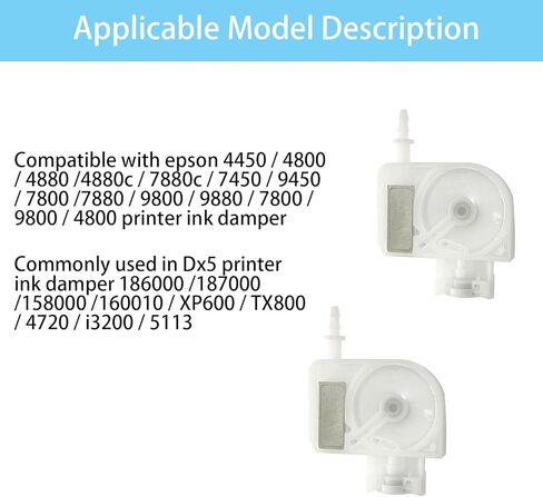 Generic 6pcs Printer Ink Damper for Epson, Compatible with 4880c 9800 7880c 7800 4800, Commonly Used in Dx5 XP600 TX800 4720 186000 158000 160010 187000 in Saudi Arabia