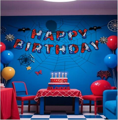 Gezan Spidey عيد ميلاد سعيد لافتة spidey زخارف عيد ميلاد سبيري قبل أن تشترغ الطفل راية العنكجة in Kuwait