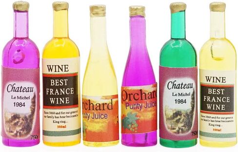 Odoria 1/12 Miniature Wine Bottles 6Pcs Dollhouse Decoration Accessories in Saudi Arabia