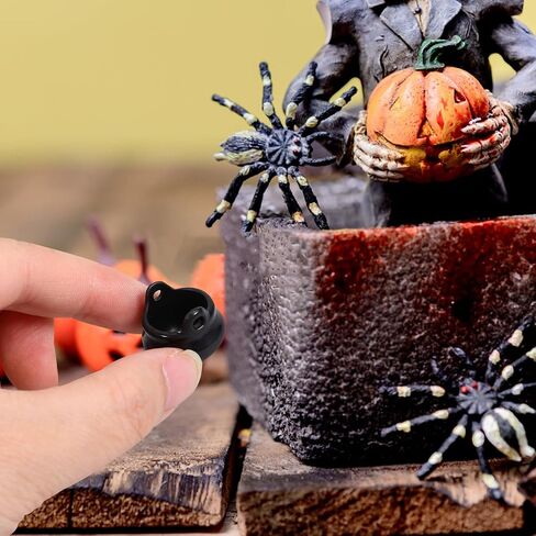 DECHOUS 20Pcs Mini Cauldron Halloween Dollhouse Miniature Witch Cauldron Set 1 12 Scale Doll House Decorations for Halloween Micro Landscape Party Decoration, Black in Saudi Arabia