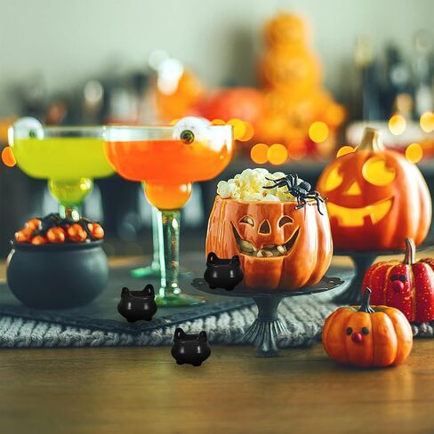 DECHOUS 20Pcs Mini Cauldron Halloween Dollhouse Miniature Witch Cauldron Set 1 12 Scale Doll House Decorations for Halloween Micro Landscape Party Decoration, Black in Saudi Arabia