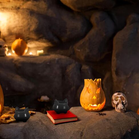 DECHOUS 20Pcs Mini Cauldron Halloween Dollhouse Miniature Witch Cauldron Set 1 12 Scale Doll House Decorations for Halloween Micro Landscape Party Decoration, Black in Saudi Arabia