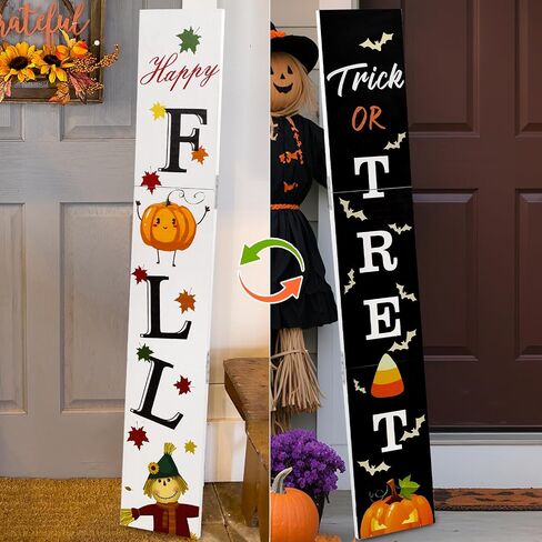 Olgaa Hello Summer Fall Wooden Porch Sign 47" Large Welcome Standing Sign Tulip Front Door Sign Decor for Front Porch Vertical Standing Farmhouse Summer Fall Decorations for Outdoor Garden Home Yard in Saudi Arabia