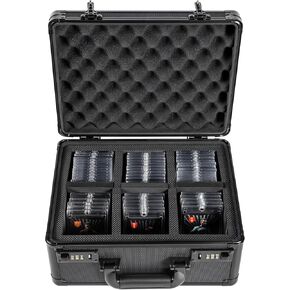 Graded Card Storage Box with Combination Lock – Waterproof Slab Carrying Case for Graded Card Fits SGC, FGS, PSA, BGS, MTG, Baseball Card, Sports Cards, Trading Cards, Top Loader Design in Saudi Arabia