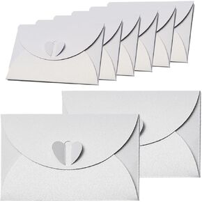 32 Pack Heart على شكل قلب المظلات الصغيرة ، مظاريف بطاقة هدية لرسائل الحب ، حفل تحية الزفاف ، ملاحظات شخصية ، 3.9x2.7 بوصة ، وردي in Kuwait