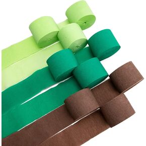 Crepe Paper Streamers 9 Rolls 738 ft Crepe Paper Decorations for Dinosaur Birthday Party, Natural Theme or Green Party(Jungle Green Combo) in Kuwait