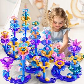 155 PCS 3 سنوات هدايا فتاة ، لبناء حديقة الزهور مجموعة لعبة Toddlers Toys Gifts أفضل التعلم التعليمي غرامة DIY مجموعة التراهن في الجثث ، لمدة 3 4 5 6 7 سنة عيد ميلاد الأطفال in Kuwait