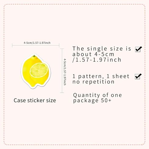 50pcs الفاكهة الكرتونية: ملصقات الليمون حزمة للأطفال المراهقين مقاوم للماء ملصقات الفينيل للمهدرات للهواتف المحمولة كمبيوتر الكمبيوتر اللوحي الكمبيوتر اللوحيات Waterbottles أمتعة دفتر ، حزمة الفاكهة العصرية (الليمون) in Kuwait