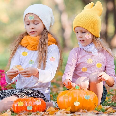 1000Pcs Fall Stickers Gold Foil Pastel Pumpkin Adhesive Paper Decals for Autumn Harvest Thanksgiving Party DIY Crafts Envelope Scrapbook Supplies in Saudi Arabia