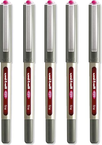 uni-ball EYE - UB-157 Rollerball Pens - 0.7mm Nib - Pink Ink - Pack of 5 in Saudi Arabia