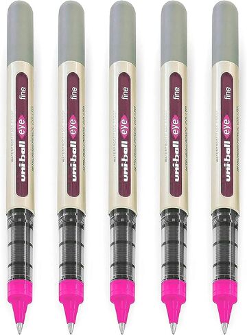 uni-ball EYE - UB-157 Rollerball Pens - 0.7mm Nib - Pink Ink - Pack of 5 in Saudi Arabia