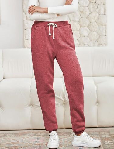 Yeokou Womens Sherpa Lined Sweatpants Winter Warm Fleece Pants in Kuwait