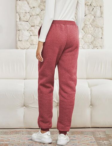 Yeokou Womens Sherpa Lined Sweatpants Winter Warm Fleece Pants in Kuwait