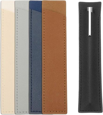 PATIKIL 5 PCS LEATHER PEN PUCH SLEEVE for Single ، Fointain PENT PEN POUCH PENCERT COVER in Saudi Arabia