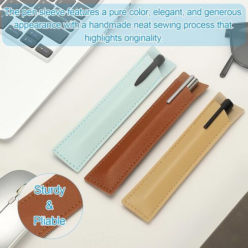 PATIKIL 5 PCS LEATHER PEN PUCH SLEEVE for Single ، Fointain PENT PEN POUCH PENCERT COVER in Saudi Arabia