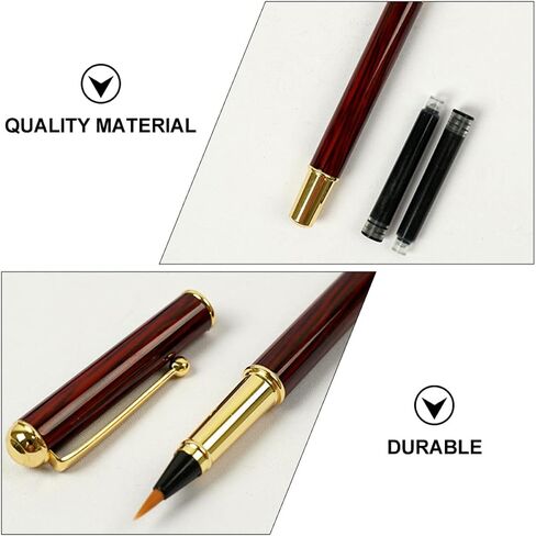 1pc قلم فرشاة الخطية القابل لإعادة التعبئة للطلاب تصميم قبضة مريحة للرسم اليومية وكتابة الشخصيات الصينية تشمل الحبر in Saudi Arabia