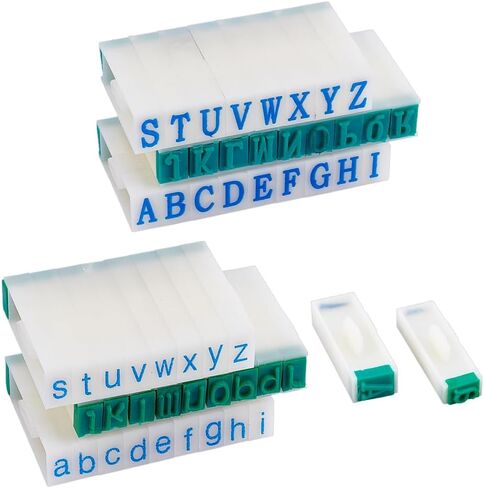 UNICRAFTALE 52Pcs American Typewriter Pegz Green American Typewriter Font Connectable Uppercase & Lowerase Alphabet Stamp Set Letters A-Z Alphabet Stamp Set for Party Journal Scrapbooking in Saudi Arabia