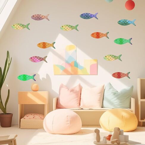 40 Pcs Wooden Fish Cutouts, Unfinished Blank Wooden Signs Wood Hanging Ornaments Fish Shaped Wood Cut Out with Holes with Rope for Crafts Home Party Decoration in Saudi Arabia