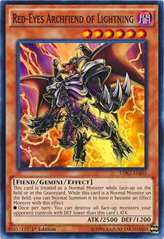 يو جي- أوه! - Red -Eyes Archfiend of Lightning (LDK2 -ENJ03) - الطوابق الأسطورية II - الإصدار الأول - شائع in Saudi Arabia