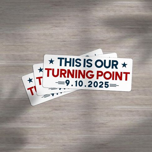 هذا هو نقطة تحولنا Charlie Kirk Memorial Sticker Secal Notebook Car Car Car Carpall 5.5 " in Saudi Arabia