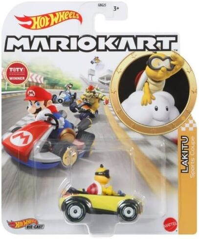 Hot Wheels Mario Kart Lakitu Sports Coupe, Die-Cast Vehicle Car, 1:64 Scale in Saudi Arabia