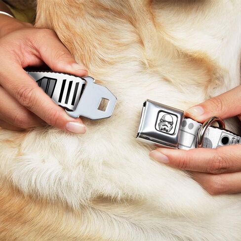 Star Wars Pet Collar, Dog Collar Metal Seatbelt Buckle, Star Wars Stormtroopers Utility Belt Bounding White Grays, 20 to 31 Inches 1.5 Inch Wide in Saudi Arabia