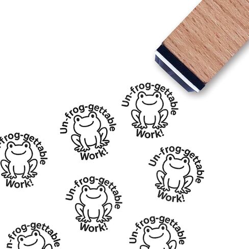 Frog Teacher Rubber Stamp, 3/5 Inch Small Mini Stamp for Scrapbooking Card Making Planner in Saudi Arabia