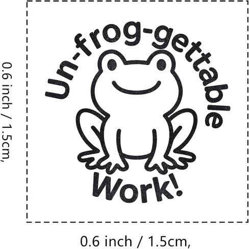 Frog Teacher Rubber Stamp, 3/5 Inch Small Mini Stamp for Scrapbooking Card Making Planner in Saudi Arabia