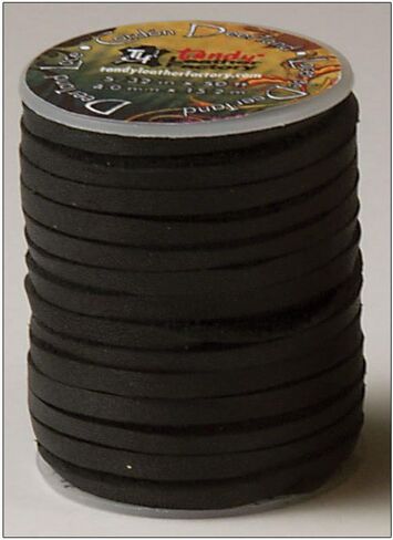 Tandy Leather Deertan Lace 5/32" x 50 ft (4 mm x 15.2 m) Black 5071-01 in Saudi Arabia