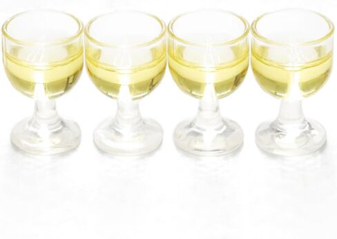 Odoria 1/12 Miniature Wine Glasses 4Pcs Dollhouse Decoration Accessories, Red Wine in Saudi Arabia