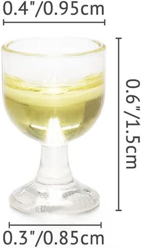 Odoria 1/12 Miniature Wine Glasses 4Pcs Dollhouse Decoration Accessories, Red Wine in Saudi Arabia