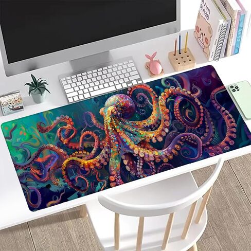 Vintage Book Gaming Mouse Pad, Office Desk Mat, Anti-Slip Rubber Base Cool Aesthetic Mouse Pads for Computer Laptop Keyboard School Home Desktop Gamer Home Accessories Decor 31.5" x 11.8" in Saudi Arabia