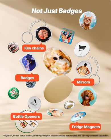 VEVOR Button Maker Machine, 1.97 x 1.97 in Square, Plastic Pin Maker with Tinplate Front Shells, Plastic Back Covers, Magnetic Backings and Transparent Films, Ergonomic Handle, for DIY Badges, Blue in Kuwait