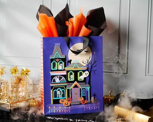 Papyrus 10" Halloween Large Gift Bag, Haunted House (1 Bag) in Saudi Arabia